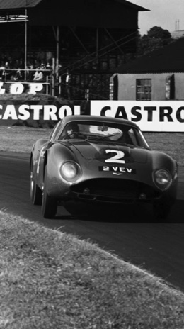 Tourist Trophy à Goodwood 1962 avec l'Aston Martin  GD4 GT Zagato de l'Essex Raçing Team